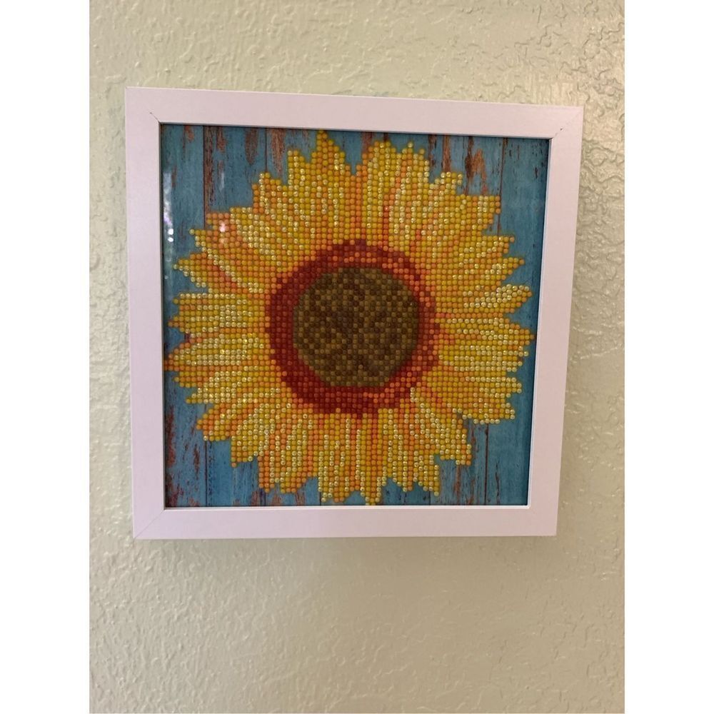 Yellow Sunflower Diamond Dotz In Frame #picture